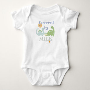 Powered by milk- dinosaur  baby strampler