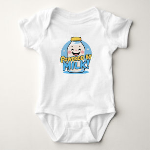 Powered by Milk - Funny Baby Quote Bodysuit Strampler