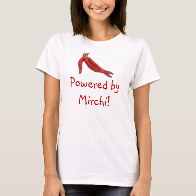 Powered by Mirchi T-Shirt (Vorderseite)