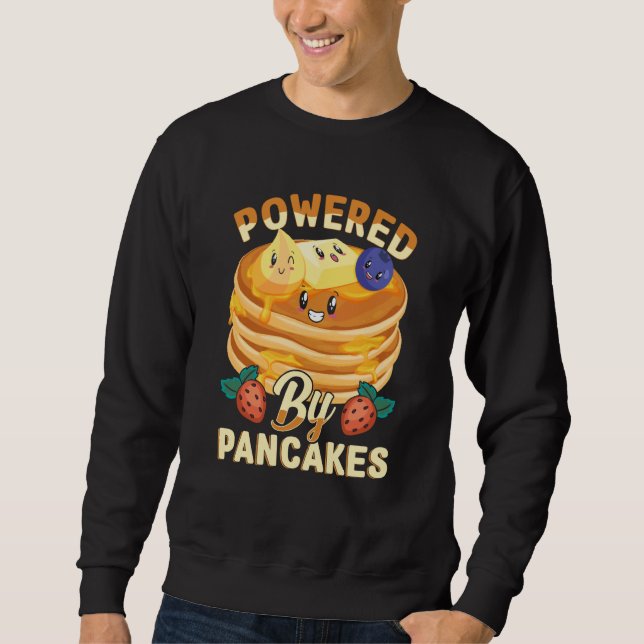 Powered By Pancakes Pancake BlueBerry & Strawberry Sweatshirt (Vorderseite)