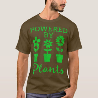 Powered by Pflanze Graphic Niedlich Pflanze Lover T-Shirt