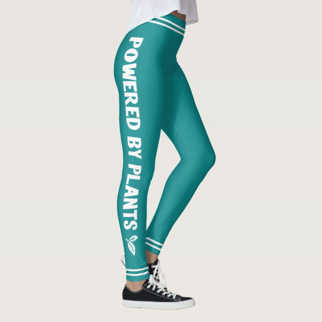 Powered by Pflanze Vegan aquamarin minimal Leggings (Rechts)