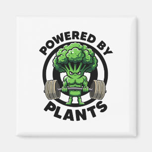 Powered by Pflanze Vegan Athlete Vegan Gym Vegan B Magnet