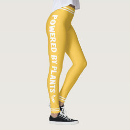 Powered by Pflanze Vegan hellgelb minimal Leggings