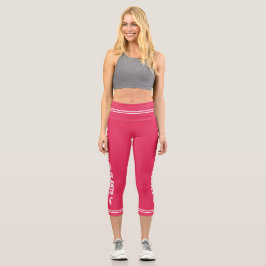Powered by Pflanze Vegan rosa minimal Capri Leggings