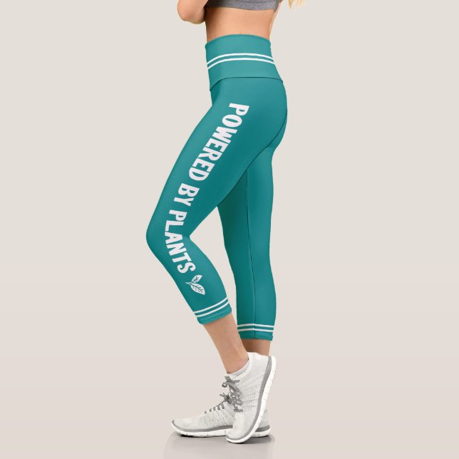 Powered by Pflanze Vegan schlicht aquamarin minima Capri Leggings (Links)