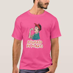 Powered by Pflanze Vegetarian Spaß Herbivore Funny T-Shirt