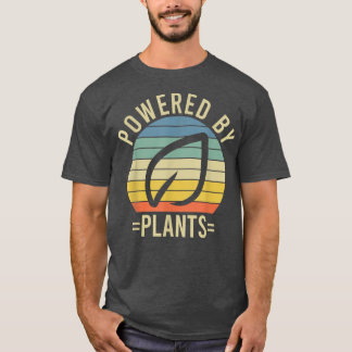 Powered by Pflanze Vegetarian Vegan Workout Pflanz T-Shirt