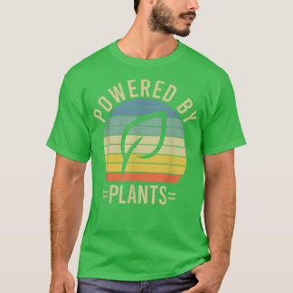 Powered by Pflanze Vegetarian Vegan Workout Pflanz T-Shirt