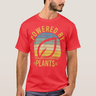 Powered by Pflanze Vegetarian Vegan Workout Pflanz T-Shirt