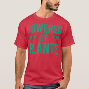 Powered by Pflanze Vegetarian Vegan Workout Pflanz T-Shirt