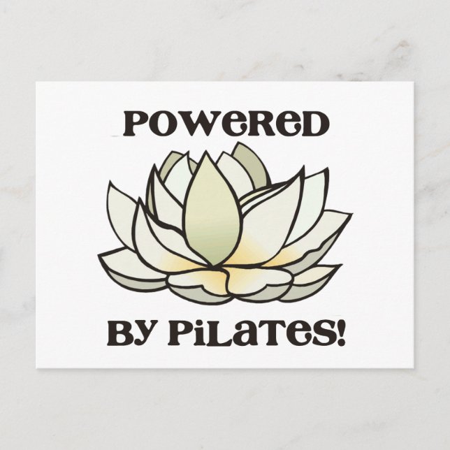 Powered by Pilates Lotus Postkarte (Vorderseite)