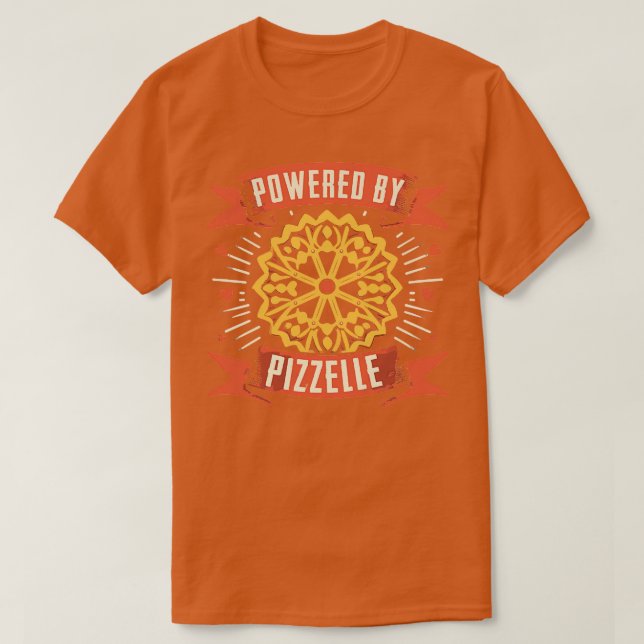 Powered by Pizzelle T-Shirt (Design vorne)