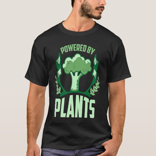 Powered By Plants Veganism Plant Based Lifestyle V T-Shirt (Vorderseite)
