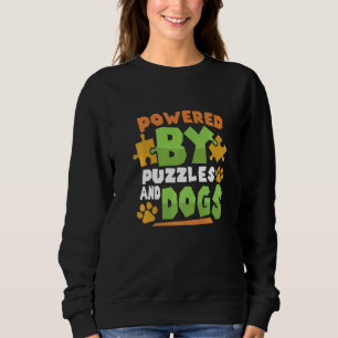 Powered by Puzzles and Dogs Puzzle Puzzler Board G Sweatshirt