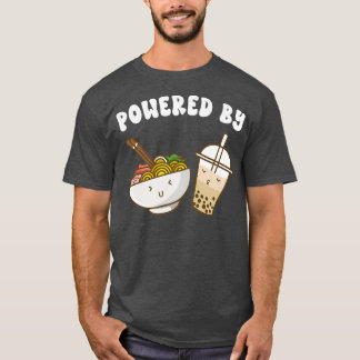 Powered by Ramen and Boba Tea Niedliche Blase Milk T-Shirt