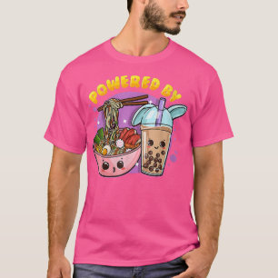 Powered by Ramen and Bubble Tea Anime Lover Funny T-Shirt