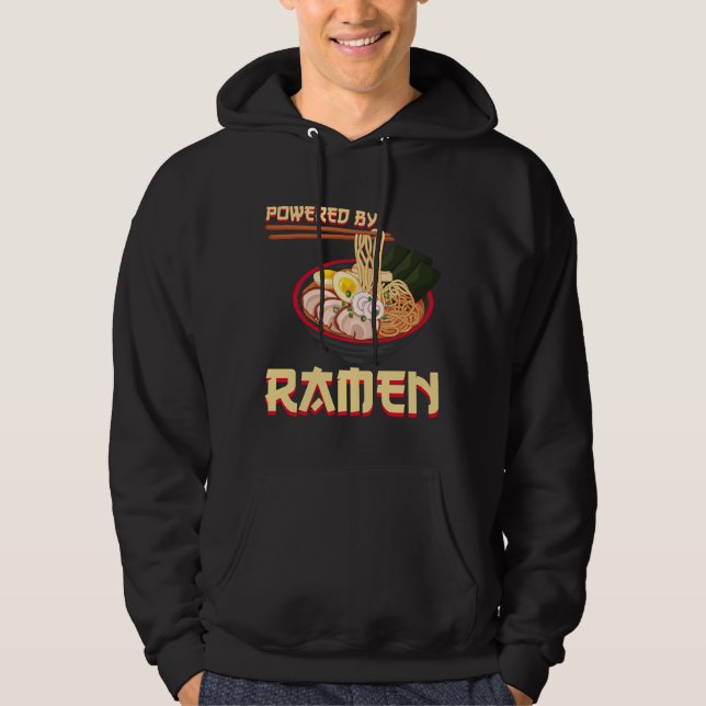 Powered by Ramen Japanisch Anime Noodles Hoodie (Vorderseite)