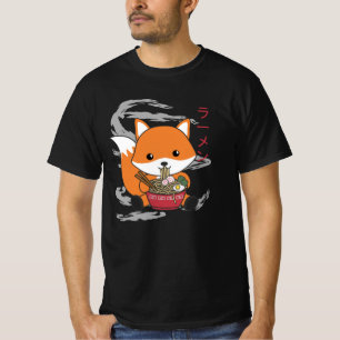 Powered by Ramen Sweet Fox Eats Ramen T-Shirt