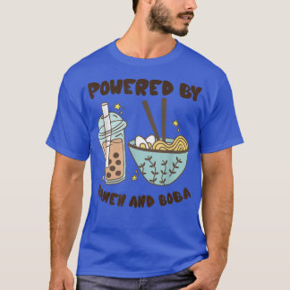 Powered by Ramen und Boba Tea japanische Nahrungsm T-Shirt