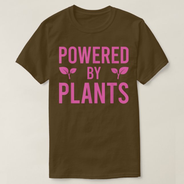 Powered By Setzling Vegetarian Vegan Workout Plant T-Shirt (Design vorne)