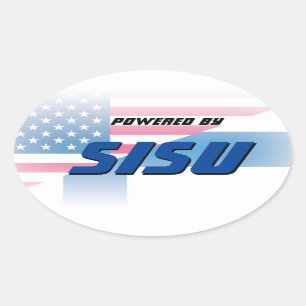 Powered by Sisu Ovaler Aufkleber