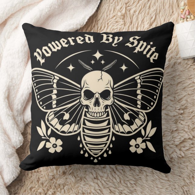 "Powered By Spite" Dead Moth Pillow Kissen (Decke)
