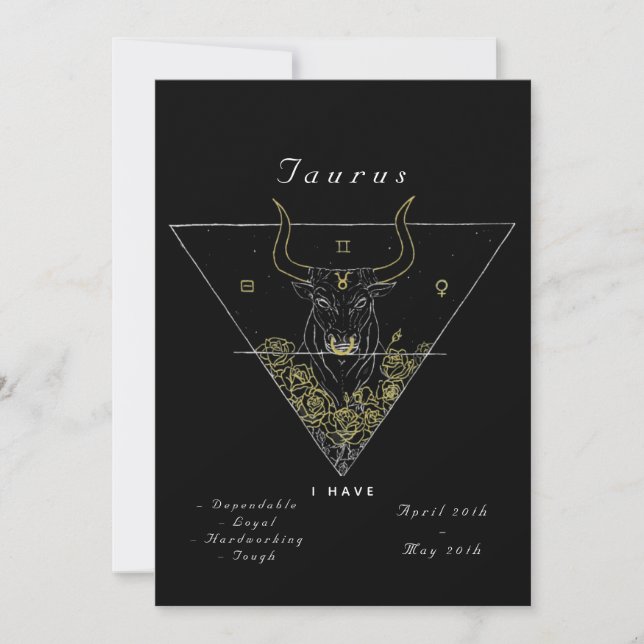 'Powered by Taurus' Einladung (Vorderseite)