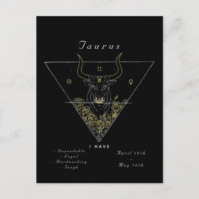 'Powered by Taurus' Postkarte (Vorderseite)