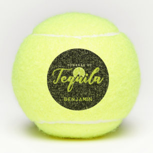 Powered by Tequila Lime Green Funny Personalisiert Tennisbälle