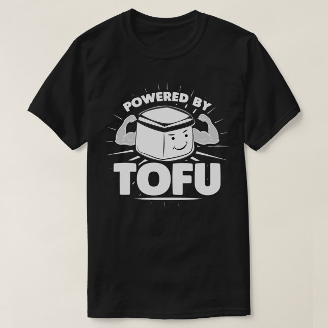 Powered by Tofu Nachhaltig Soy Vegetarian Vegan G T-Shirt (Design vorne)
