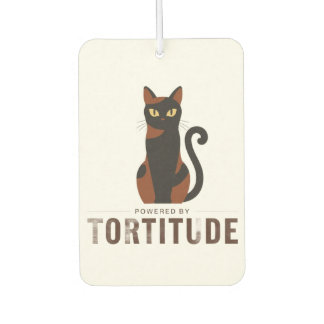 Powered by Tortitude Funny Cat Air Freshener Autolufterfrischer