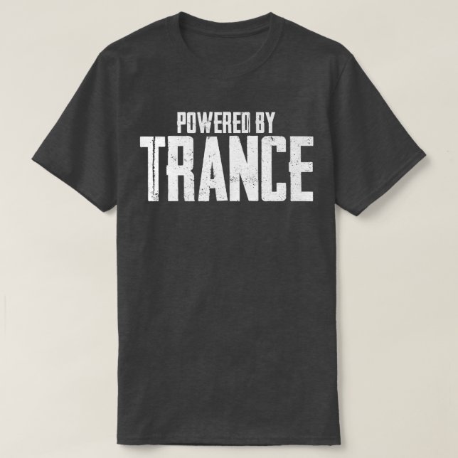 Powered by Trance Music Psy Trance T-Shirt (Design vorne)