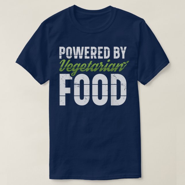 Powered by Vegetarian Food Vegane Ernährung Sportl T-Shirt (Design vorne)