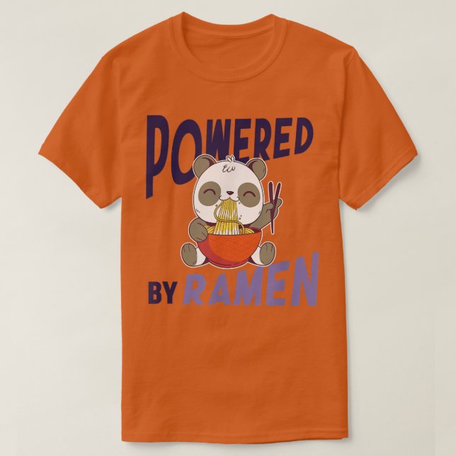 Powered Panda Ramen Anime Noodles Kawaii Japanisch T-Shirt (Design vorne)