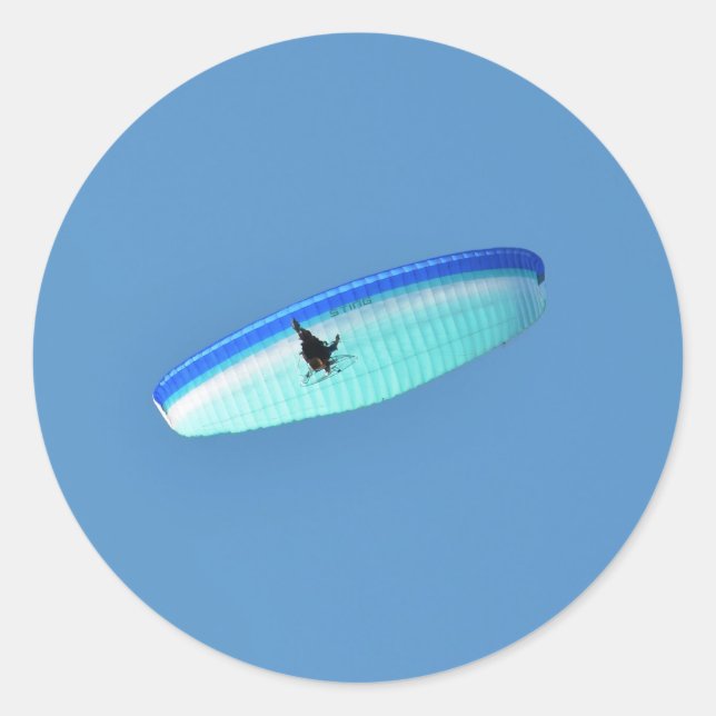 Powered Para Runder Aufkleber (Vorderseite)