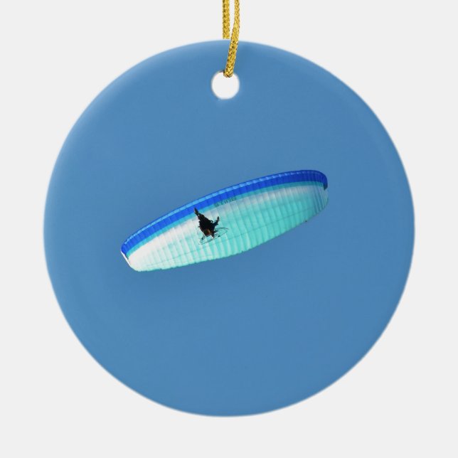 Powered Paraglider Keramik Ornament (Vorne)