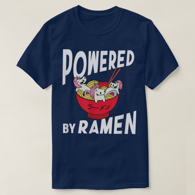 Powered Ramen Anime Noodles Kawaii Japan  T-Shirt (Design vorne)