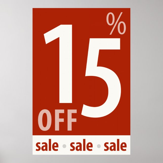 Powerful 15% OFF Sale - Retail Sales Poster (Vorne)