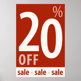 Powerful 20% OFF Sale - Retail Sales Poster