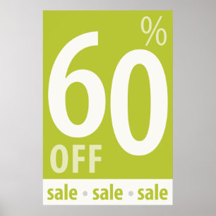 Powerful 60% OFF Sale - Retail Sales Poster