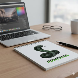 Powerful Cobra Spiral Notebook – Strength & Focus Notizblock