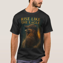 Powerful Eagle Hybrid Artwork Motivational Design T-Shirt
