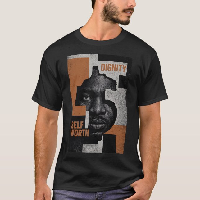 Powerful Human Rights & Self-Worth Abstract T-Shirt (Vorderseite)