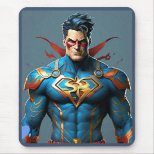 "Powerful Superhero Visuals" Mousepad