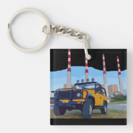 POWERHOUSE 2-seitige Acrylsäure-Schlüsselanhänger Schlüsselanhänger