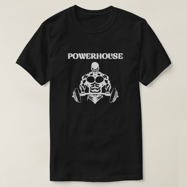 POWERHOUSE, BLACK MEN'S BASIC  T-Shirt (Design vorne)