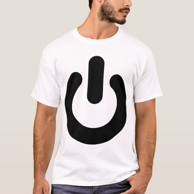 Powerknopf T-Shirt (Vorderseite)