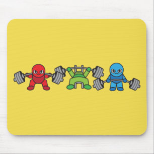 Powerlift Kawaii - Squat, Bench Press, Deadlift Mousepad