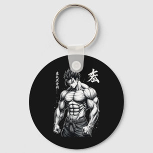Powerlifter Japanischer Anime Style Muscle Bodybui Schlüsselanhänger